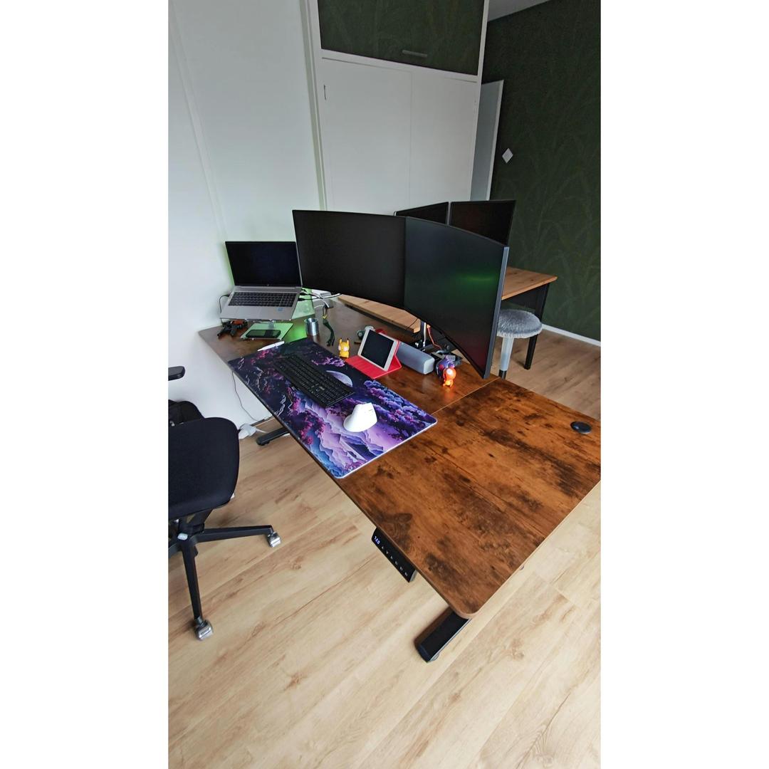 Elektrisch Zit-Sta Bureau – 180 x 80 cm – Hoogte Verstelbaar – Inclusief Kabelbeheer