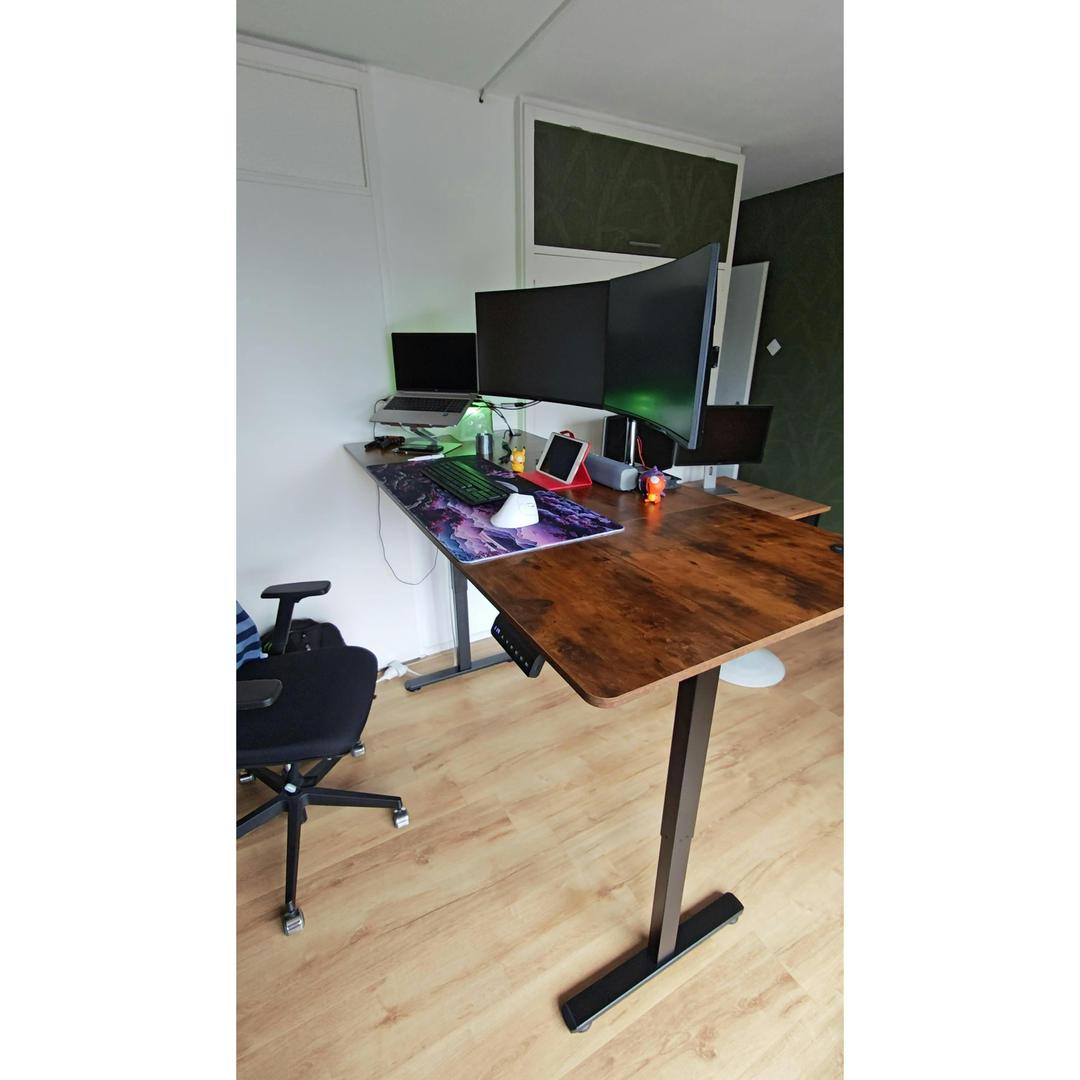 Elektrisch Zit-Sta Bureau – 180 x 80 cm – Hoogte Verstelbaar – Inclusief Kabelbeheer