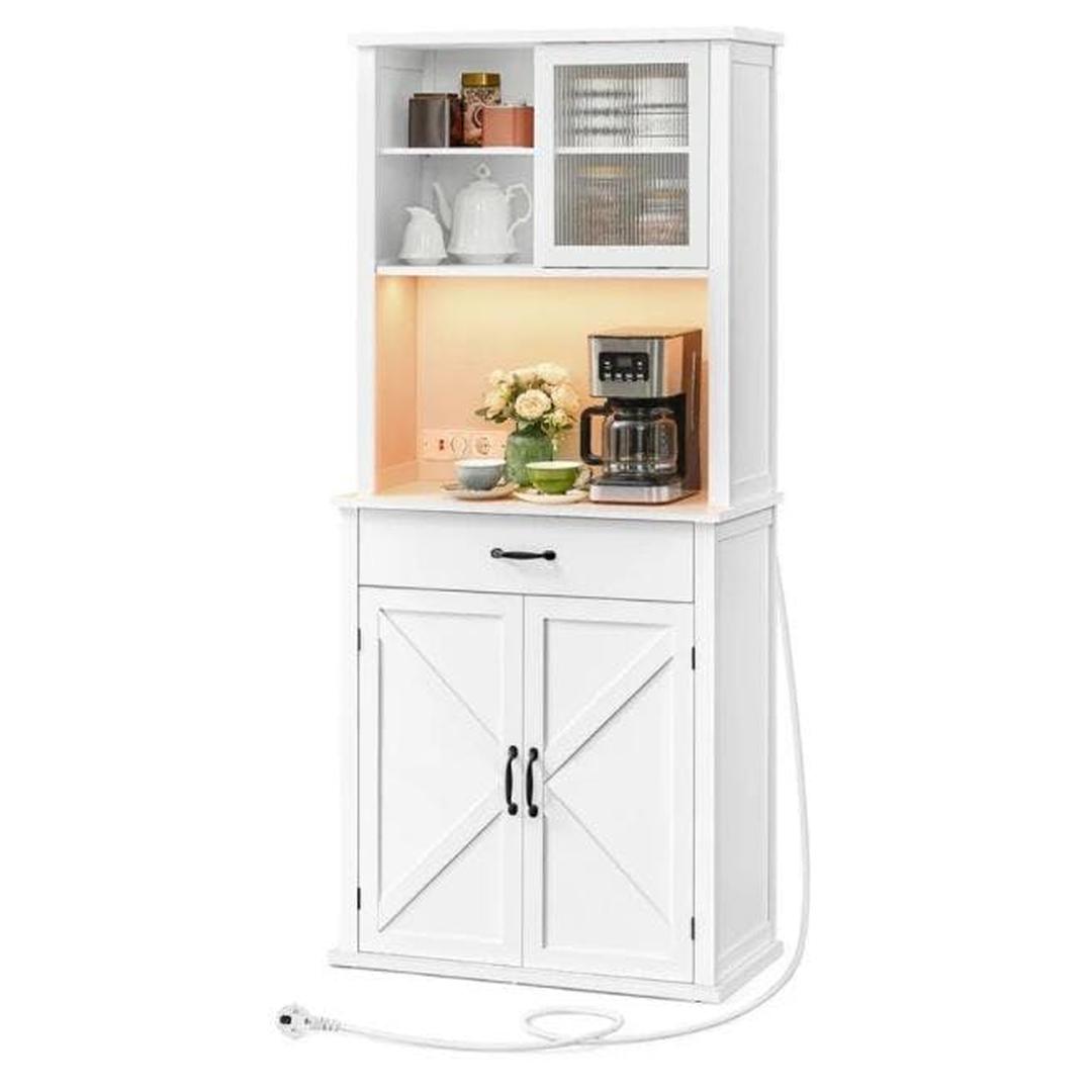 Keuken Opbergkast met Ingebouwde Verlichting en Stroomaansluiting – Praktisch en Functioneel Ontwerp