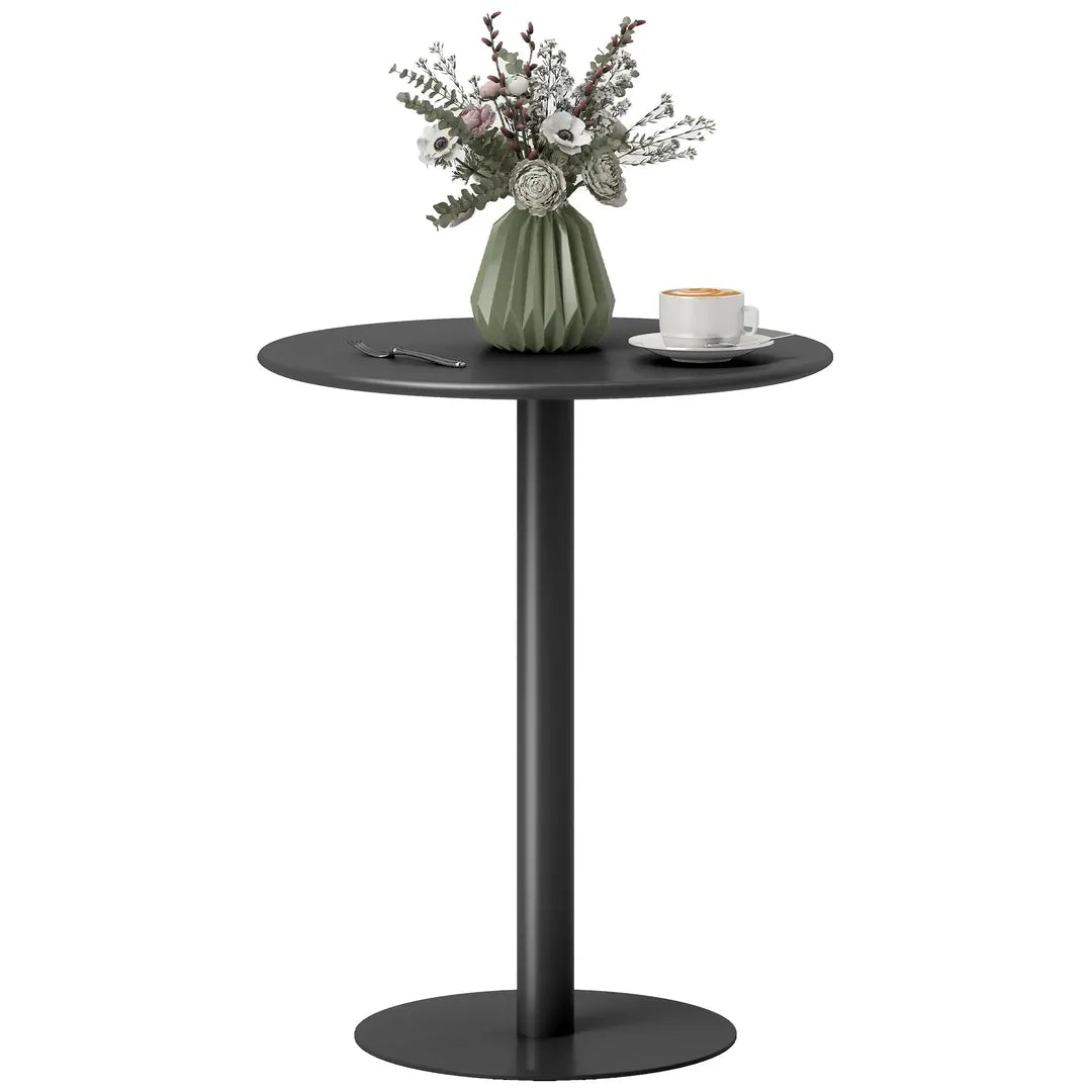 Ronde Eettafel voor 2 Personen – Stalen Frame – Geschikt voor Binnen en Buiten – Wit