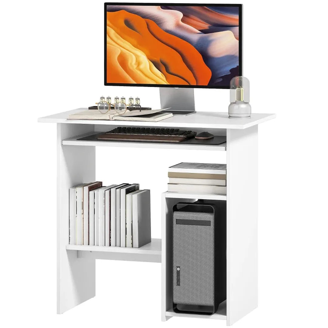 Bureau wit – Compact computertafel 80x45x75 cm – PC tafel voor kantoor of studeerkamer