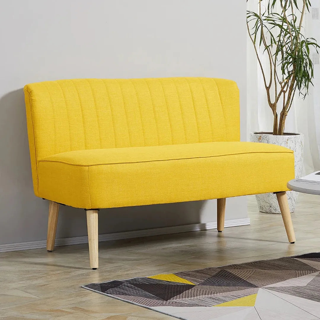 2-zits bank – zachte bekleding – onderhoudsvriendelijke stof – maximaal 150 kg – 117 x 56,5 x 77 cm