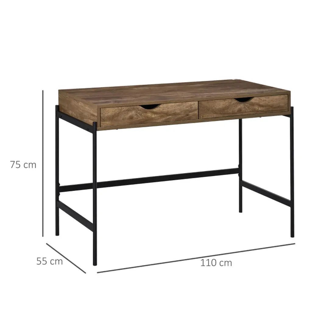 In hoogte verstelbaar statafel – C-vormig – 4 wielen – 65 x 48 x 70-110 cm – naturel/wit