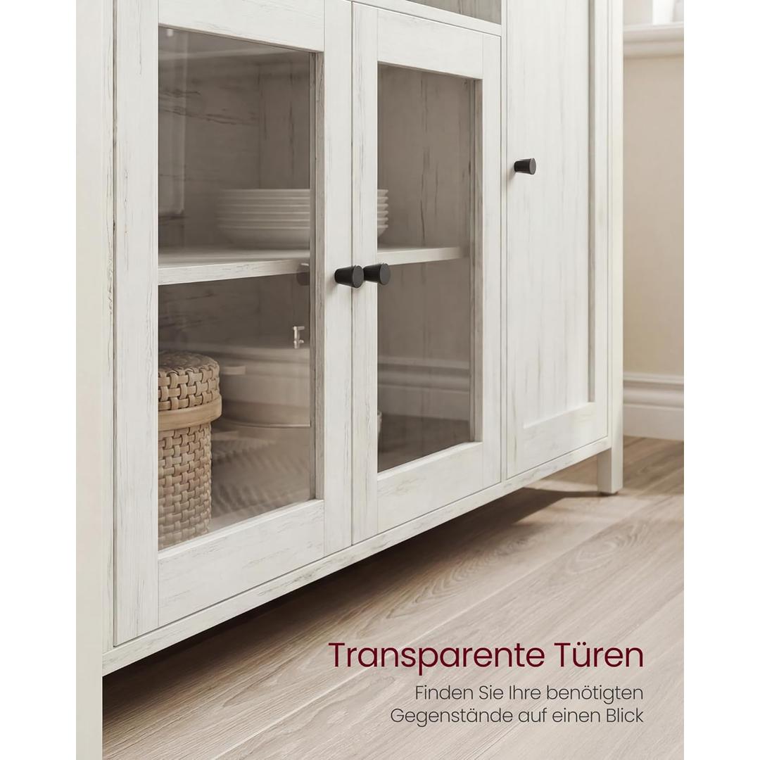 Dressoir met 3 deuren – keukenkast in landelijke stijl, opbergkast voor woon- of eetkamer, 110 cm breed