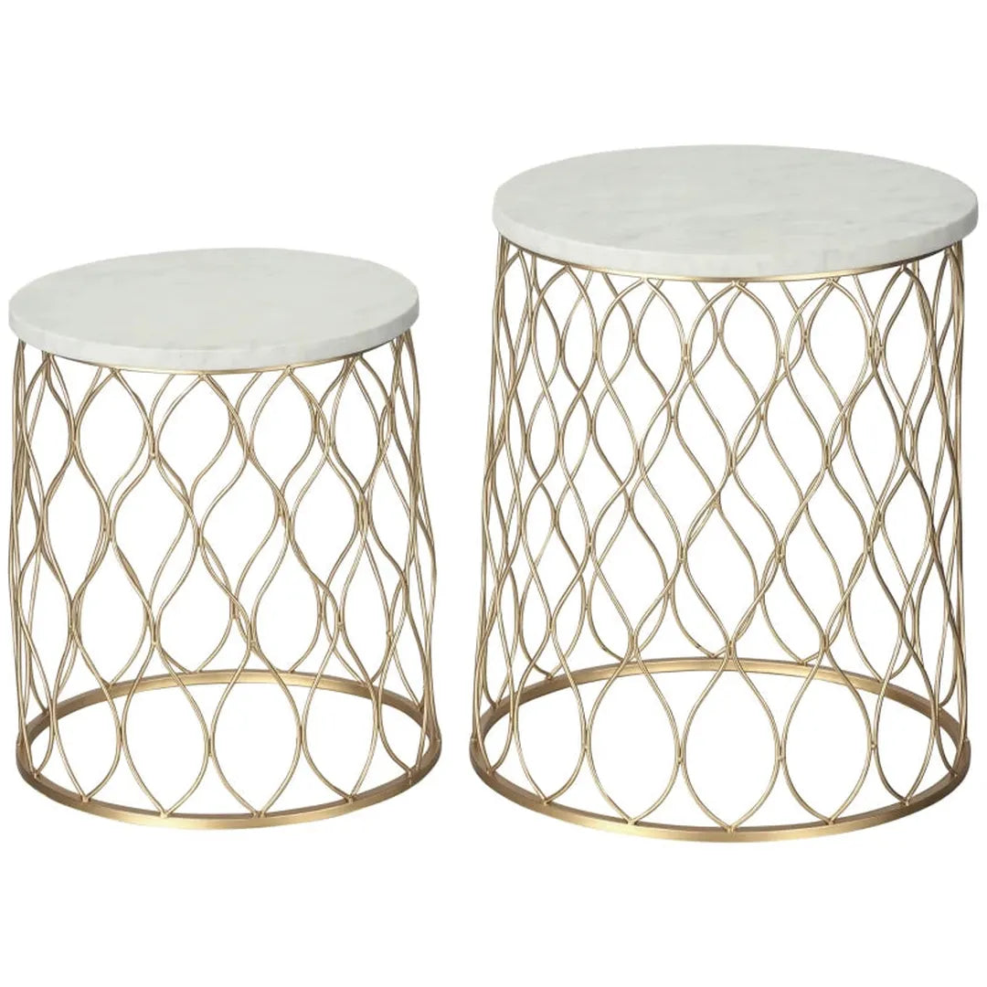 Bijzettafels Set van 2 – Stapelbaar met Opbergruimte – Scandinavisch Design – Zwart