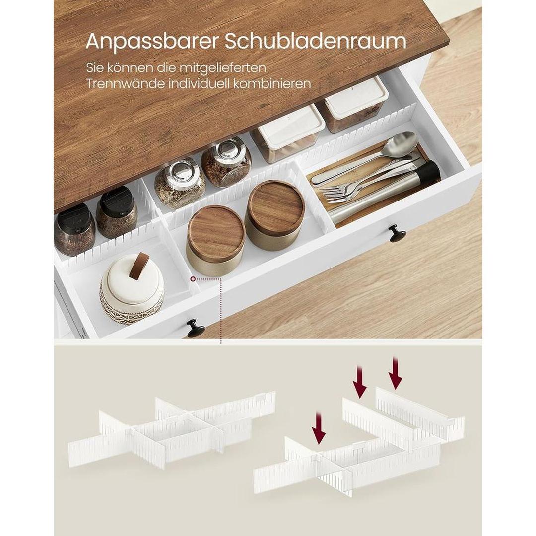 Dressoir met schuifdeuren en lade – landhuisstijl – keukenkast met verstelbare planken
