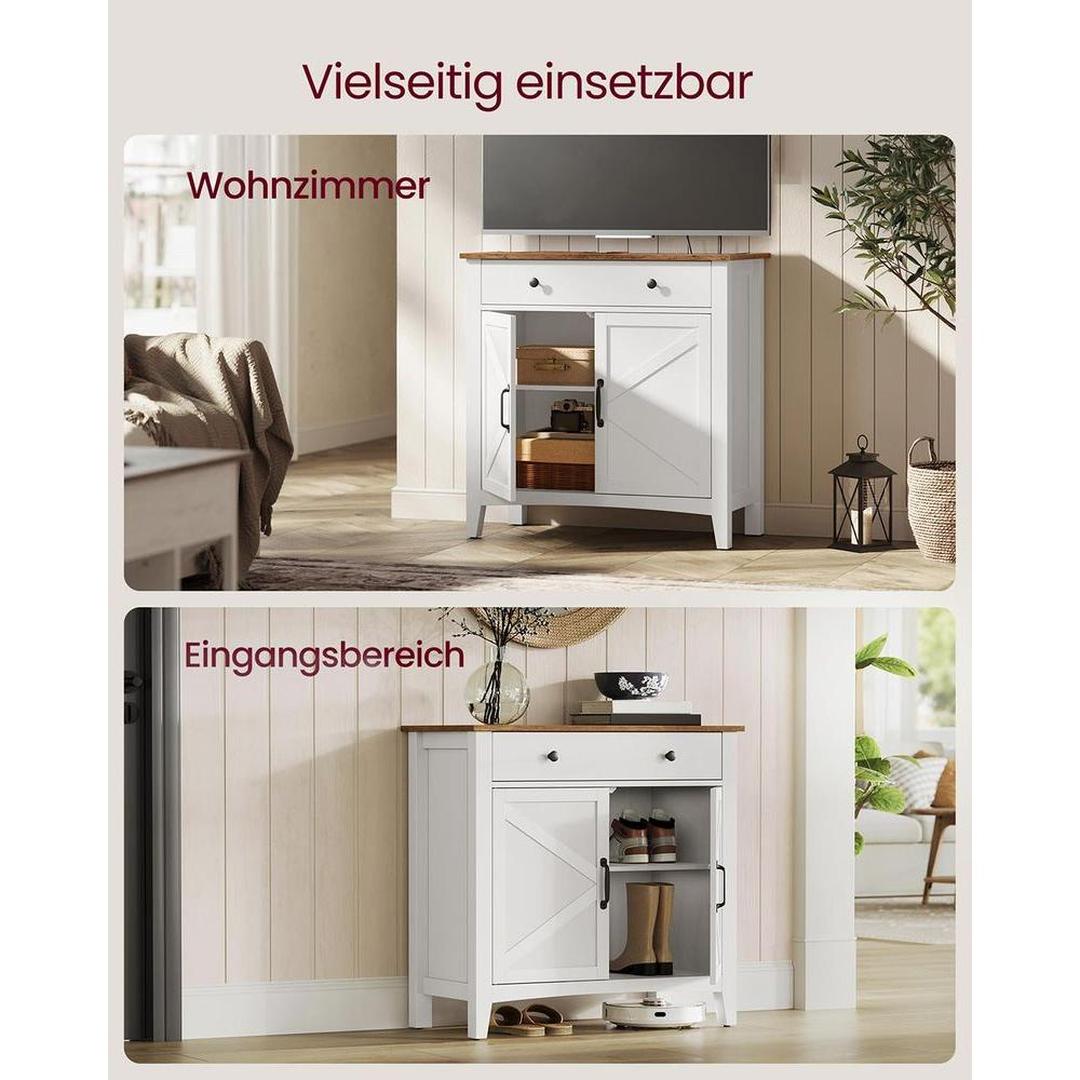 Dressoir met schuifdeuren en lade – landhuisstijl – keukenkast met verstelbare planken