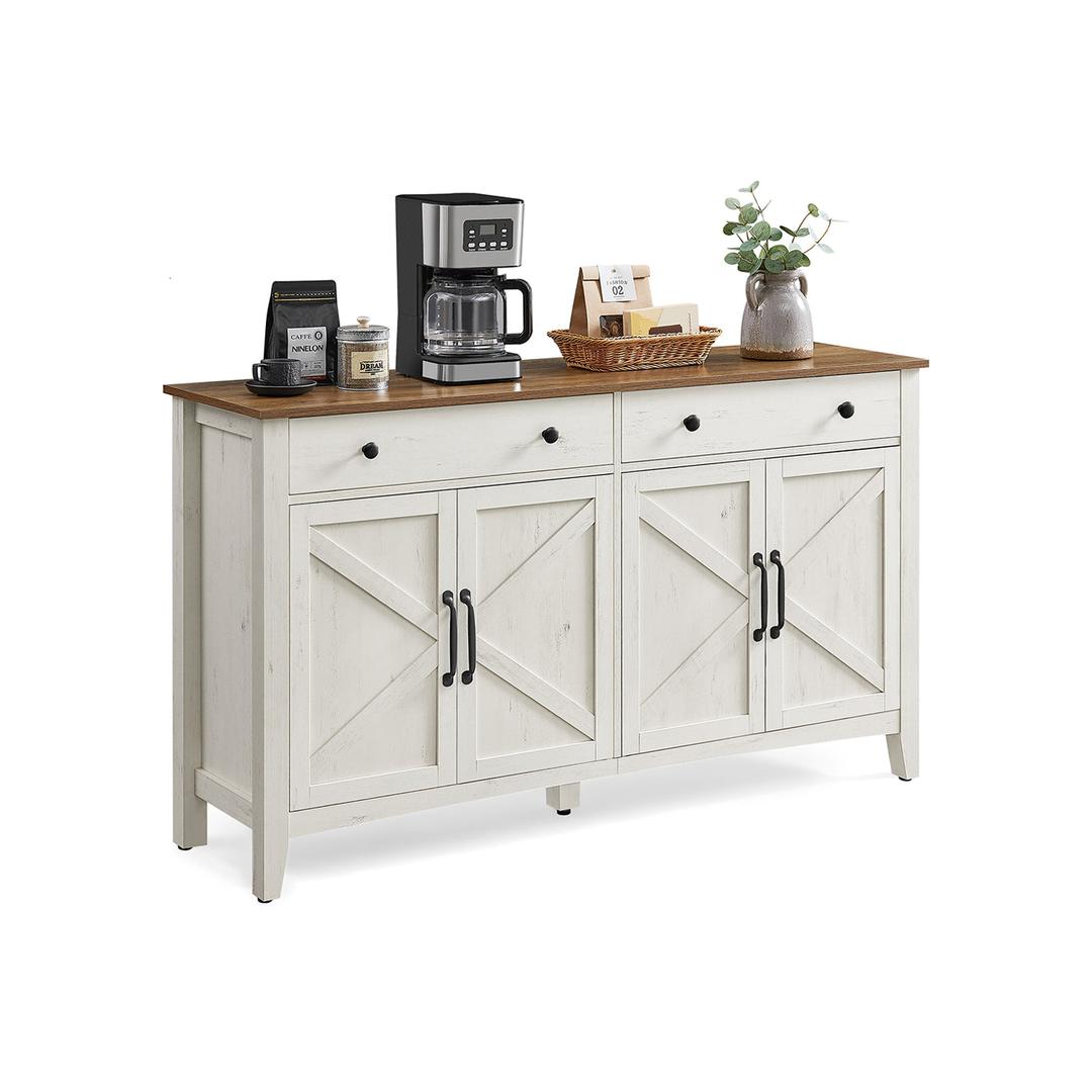 Dressoir met schuifdeuren en lade – landhuisstijl – keukenkast met verstelbare planken