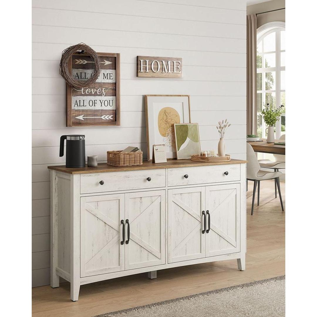Dressoir met schuifdeuren en lade – landhuisstijl – keukenkast met verstelbare planken