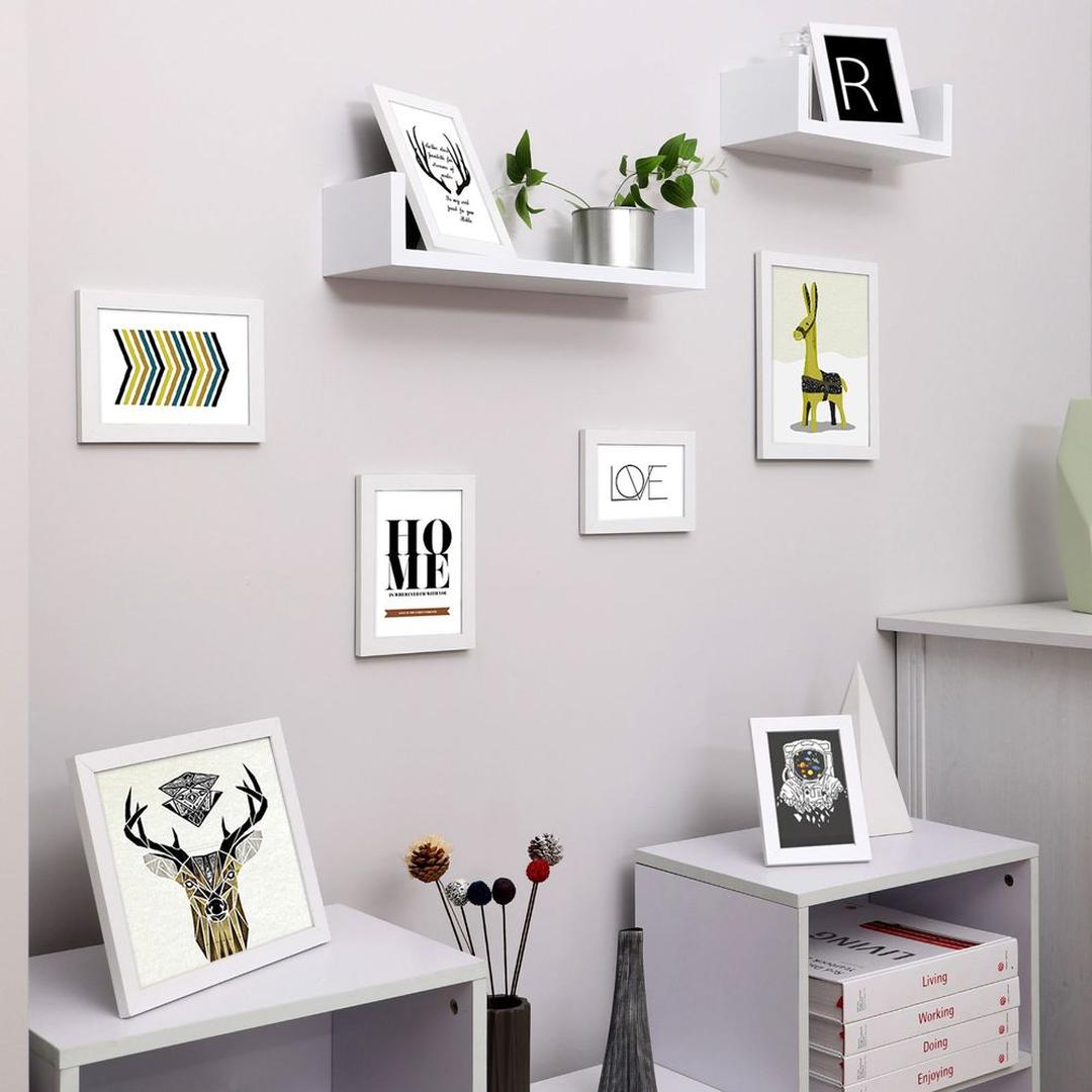 Fotolijsten Set van 10 – Zwarte Bilderframes voor Wand of Tafel met Verschillende Formaten