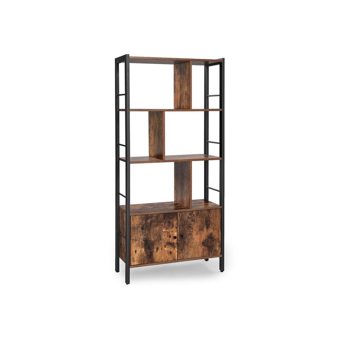 Boekenkast met 4 Legplanken – Open Opbergkast voor Woonkamer, Kantoor of Slaapkamer