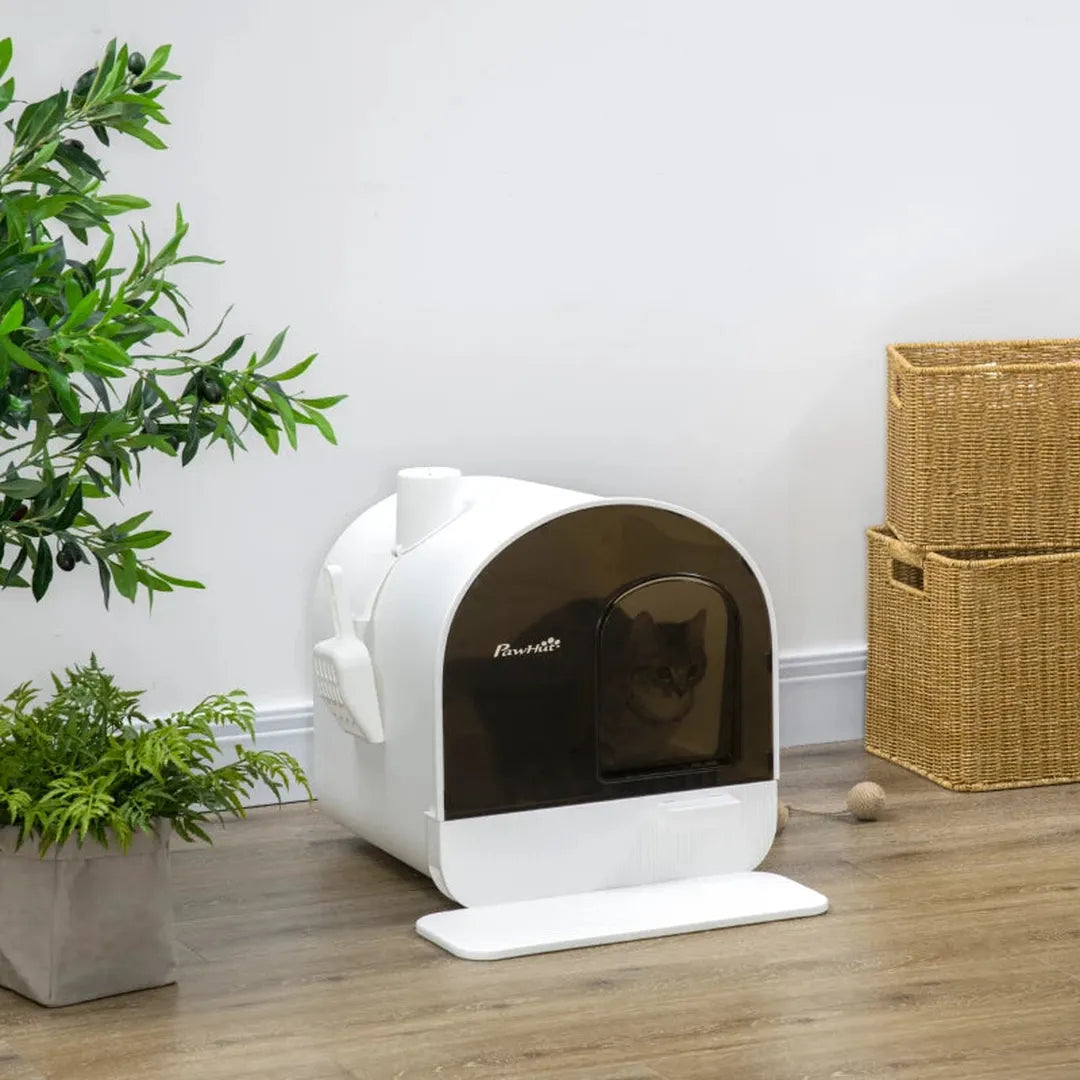 Kattenbak met filter – inclusief 1 vervangfilter en vloermat – 43 x 44 x 47 cm