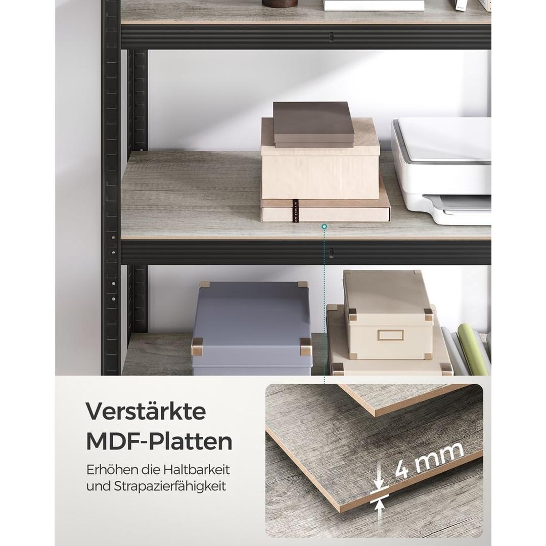 Zwaar Uitgevoerd Opbergrek met 650 kg Draagvermogen – Stevig Metalen Stellingrek voor Garage of Werkplaats