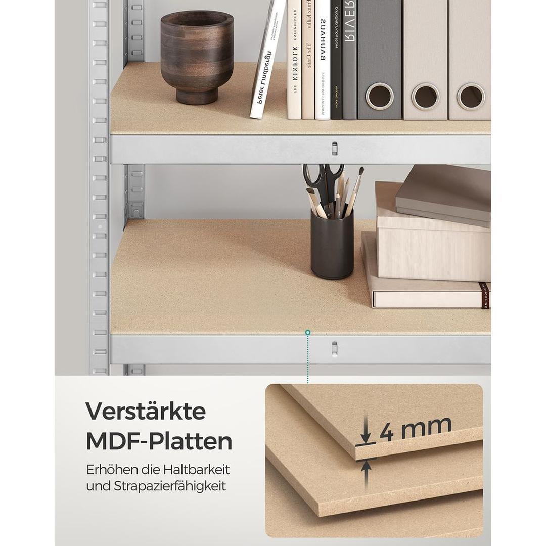 Zwaar Uitgevoerd Opbergrek met 650 kg Draagvermogen – Stevig Metalen Stellingrek voor Garage of Werkplaats