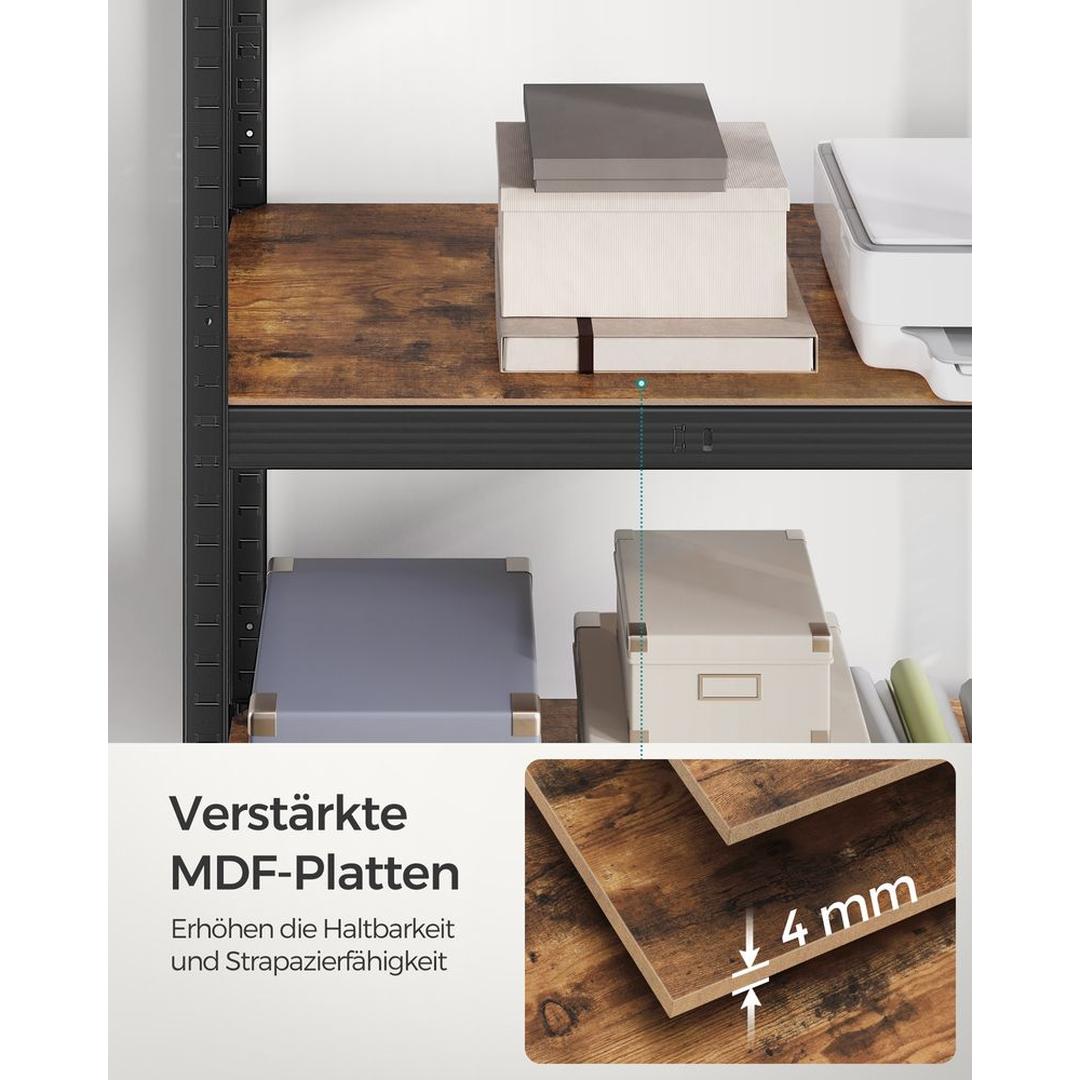 Set van 2 Opslagrekken in Zilver – 40 × 90 × 180 cm – Metalen Stellingkasten voor Berging of Garage