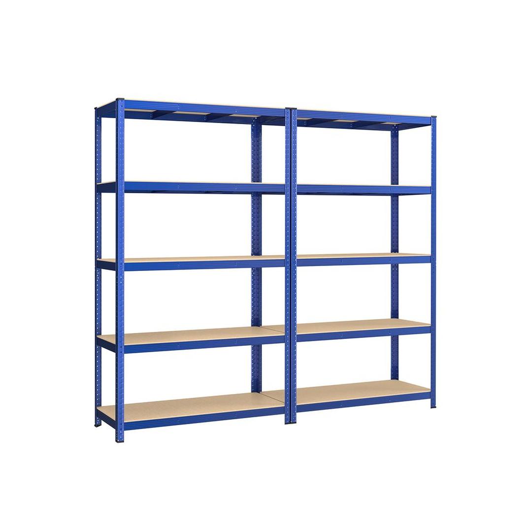 Zwaar Uitgevoerd Opbergrek met 875 kg Draagvermogen – Stevig Metalen Stellingrek voor Garage of Werkplaats