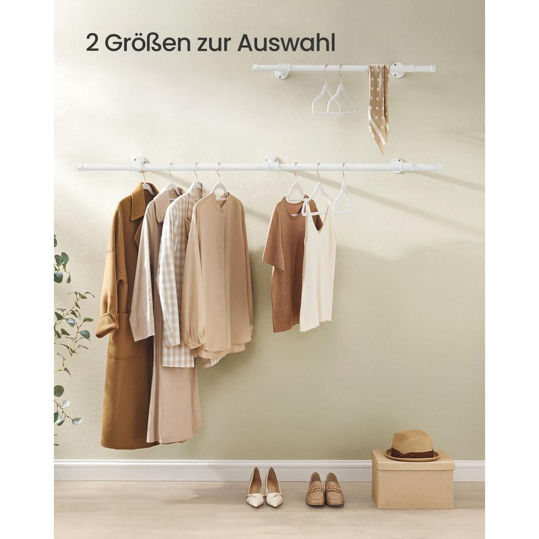 Wandgemonteerde Kledingstang – 170 cm Breed – Metalen Ophangstang voor Kleding en Jassen