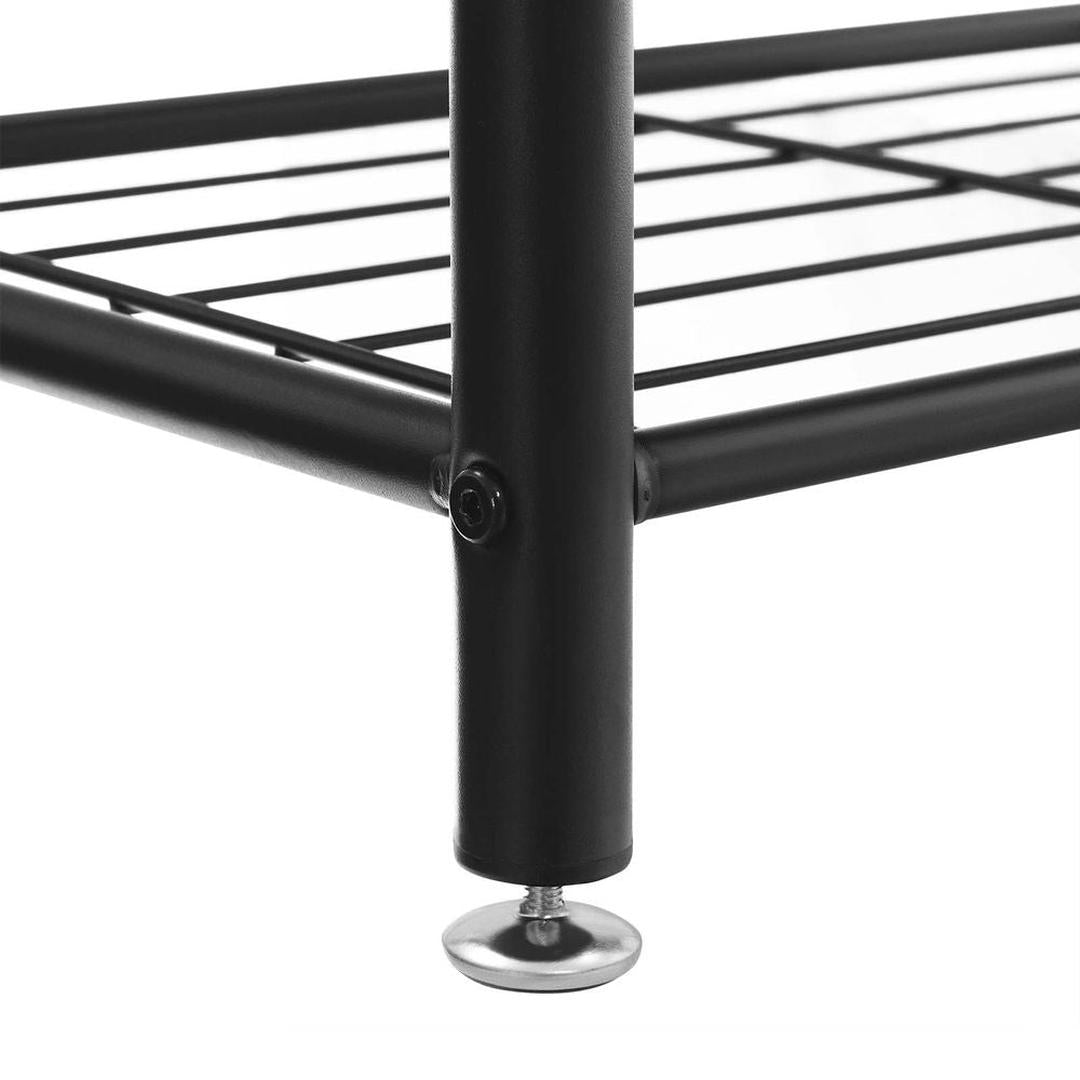 Kapstok met Schoenenbank – Halmeubel met 9 Haken, Zitbank en 2 Schoenenrekken van Metaal en Spaanplaat