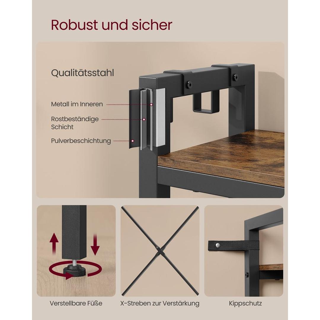 Kapstok met Schoenenbank van Spaanplaat – Halmeubel met Haken, Legplanken en Schoenenrek