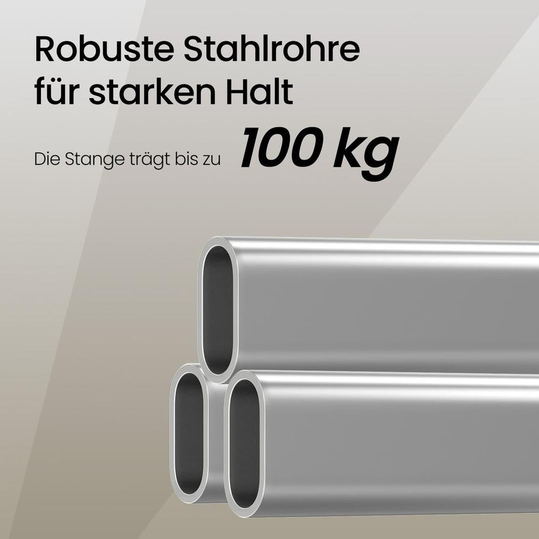 Zwaar Uitgevoerd Kledingrek op Wielen – Verrijdbare Garderobestandaard voor Jassen en Kleding