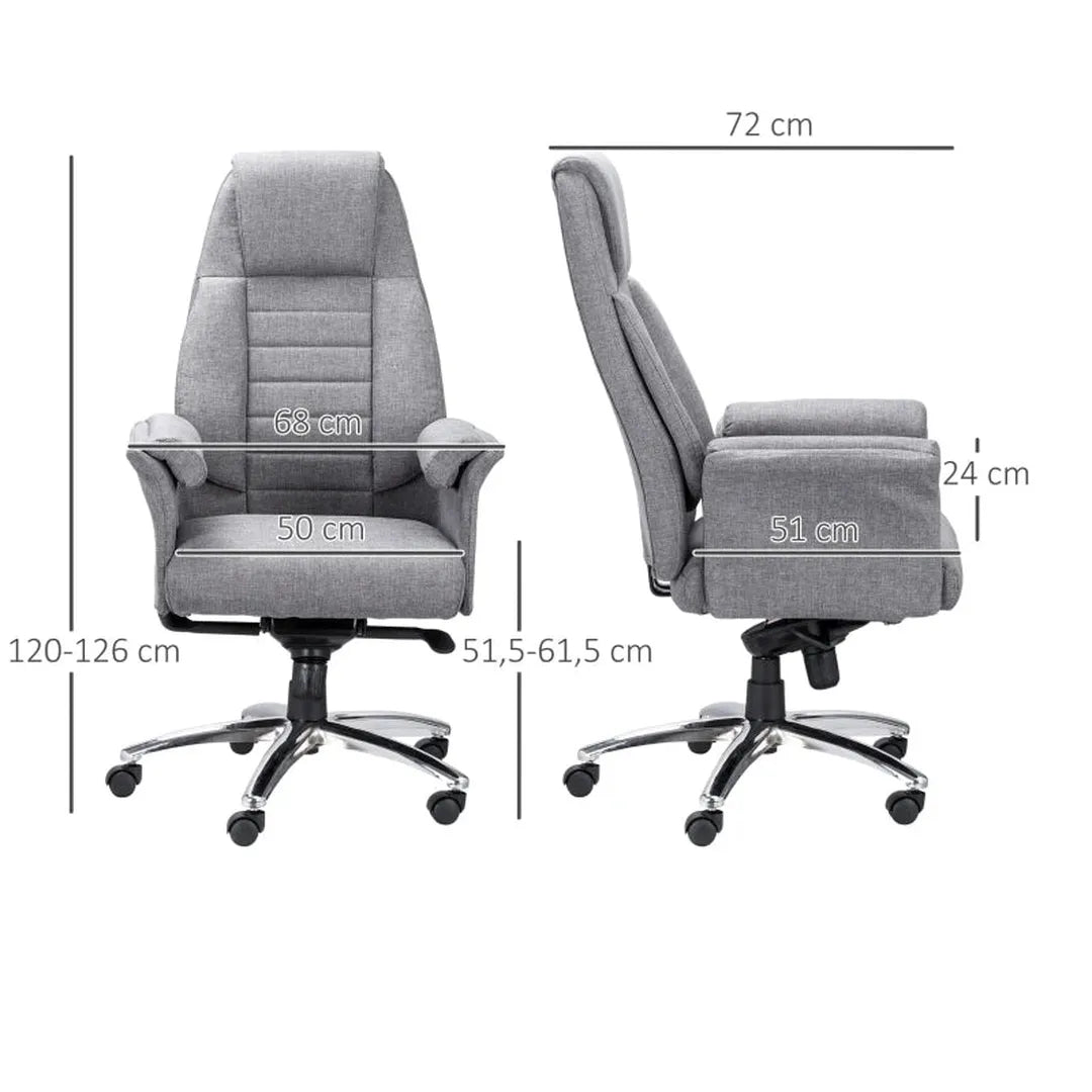 Bureaustoel met massagefunctie – gaming- en kantoorstoel – polyester en schuim – nylon onderstel – zwart