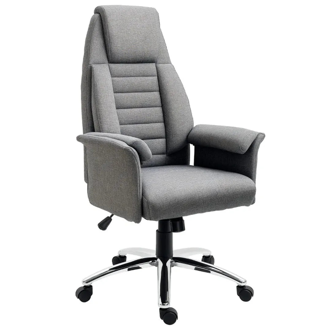 Bureaustoel met massagefunctie – gaming- en kantoorstoel – polyester en schuim – nylon onderstel – zwart