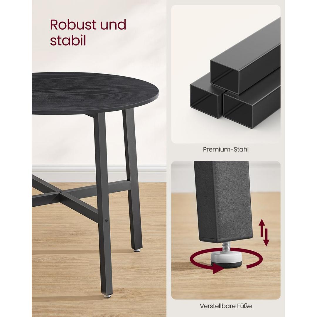 Ronde Keukentafel 80 × 75 cm – Compacte Eettafel voor Keuken of Eetkamer