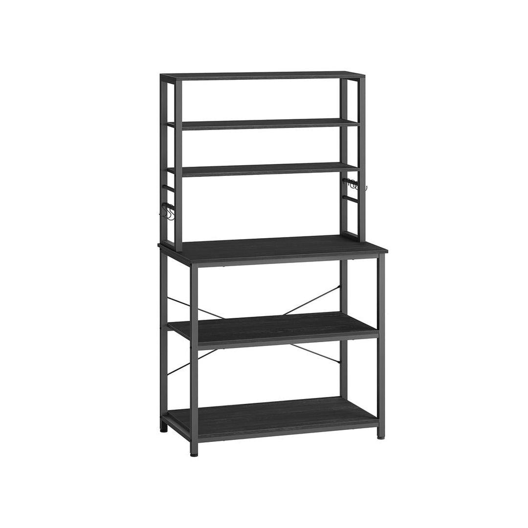 Keukenrek met Opbergplanken en Haken in Industriële Stijl – Open Opbergsysteem voor Keuken of Bijkeuken