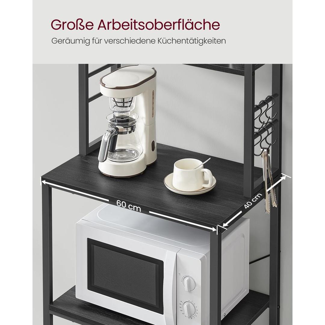 Keukenrek met Opbergplanken en Haken – Praktische Opbergoplossing voor Keuken en Bijkeuken