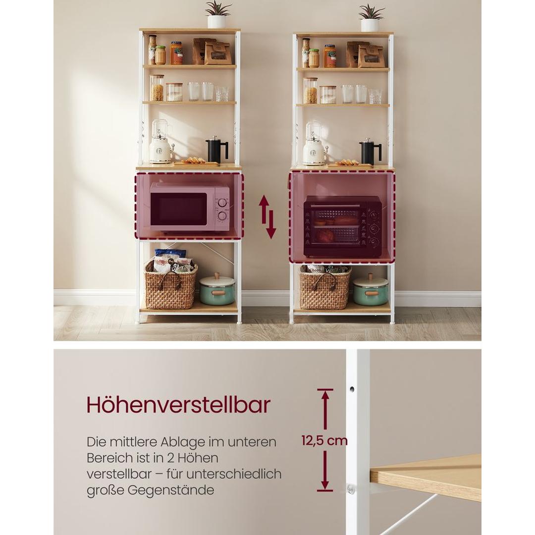 Keukenrek met Opbergplanken en Haken – Praktische Opbergoplossing voor Keuken en Bijkeuken