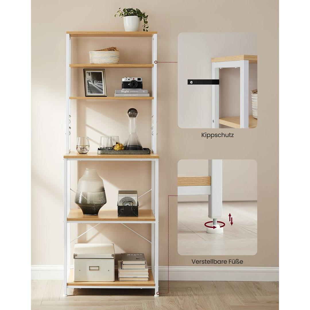 Keukenrek met Opbergplanken en Haken – Praktische Opbergoplossing voor Keuken en Bijkeuken