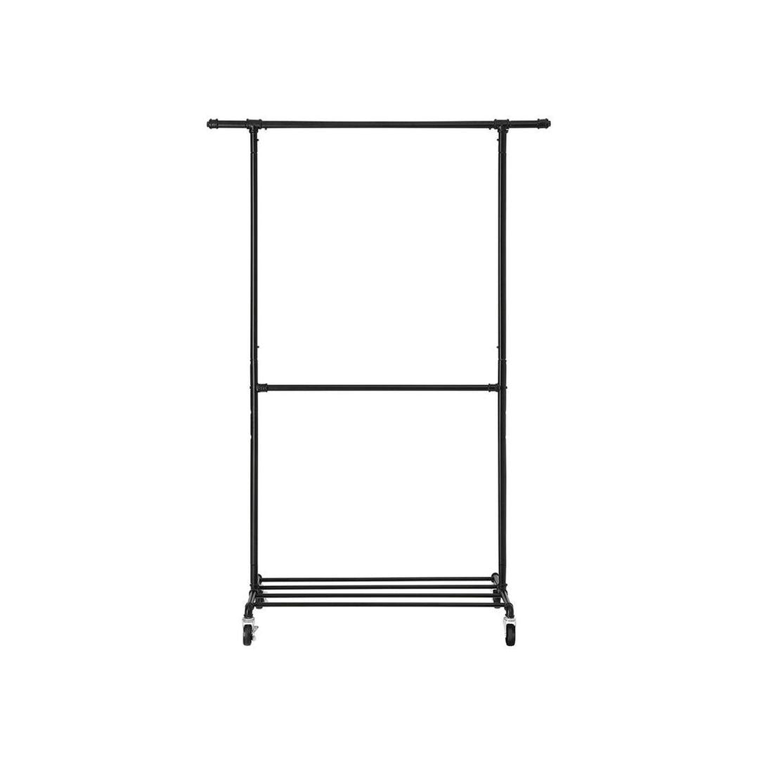 Zwarte Kledingophangstang van Metaal – Minimalistisch Ophangsysteem voor Kleding en Jassen