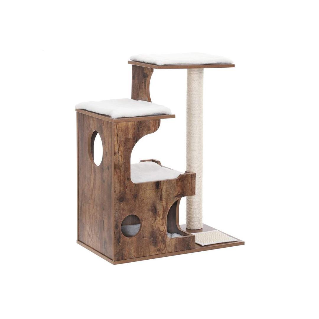 Krabpaal 88 cm in Vintagebruin – Compact Klim- en Speelmeubel voor Katten