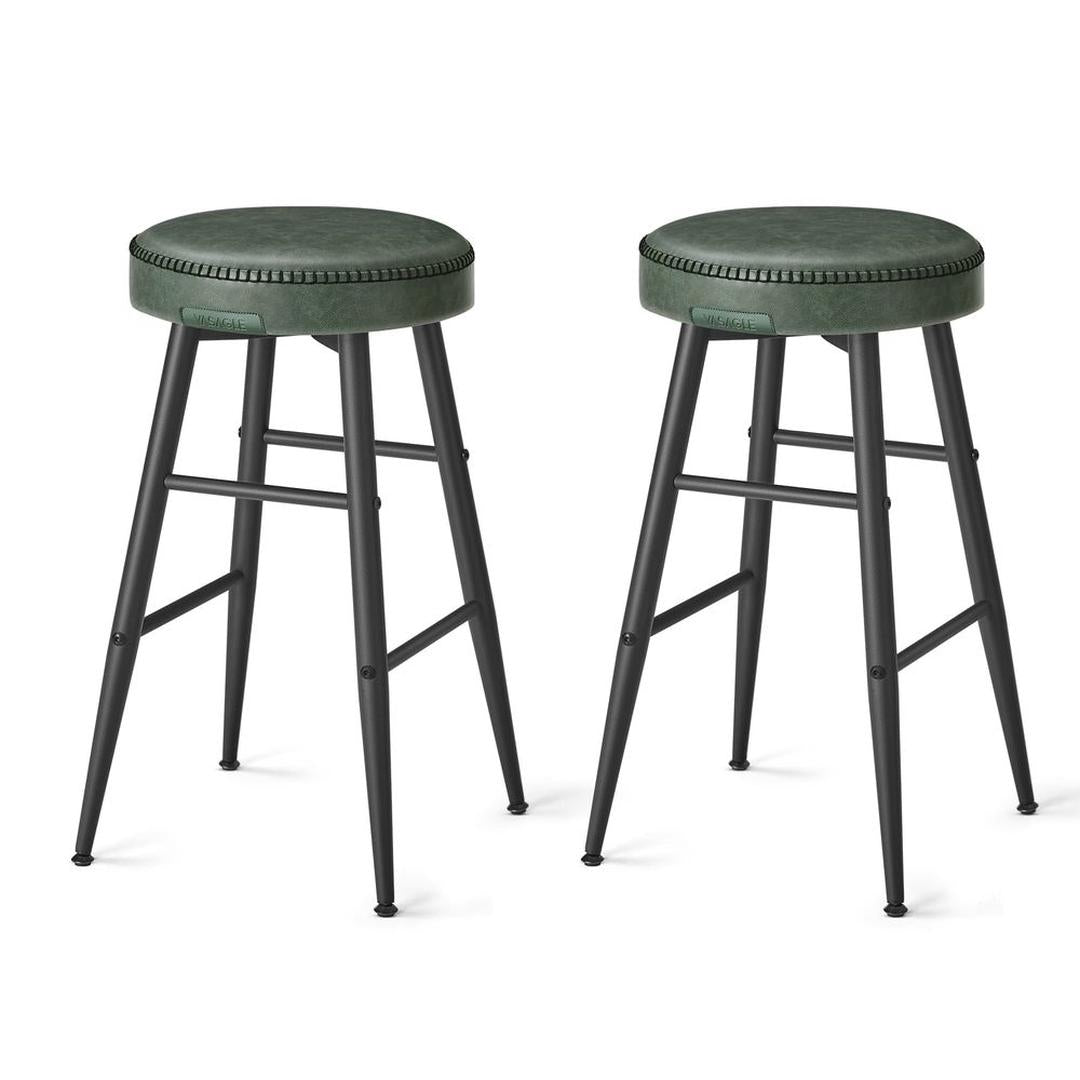Set van 2 Barkrukken – 63 cm Hoog – Eenvoudige Montage – Comfortabele Krukken voor Keuken of Bar