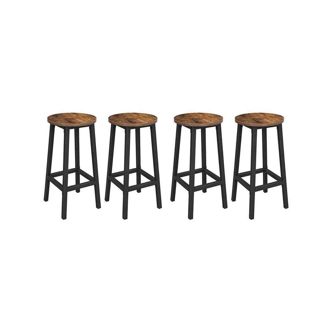 Set Barkrukken met Stalen Onderstel – Stevige Zitkrukken voor Keuken, Bar of Eettafel