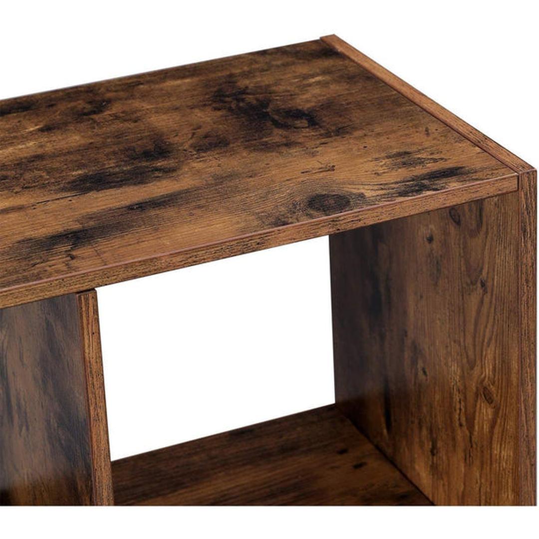 Boekenkast met Open Vakken – Vintage Opbergkast/Wandkast met Achterpaneel, ca. 100 × 30 × 100 cm