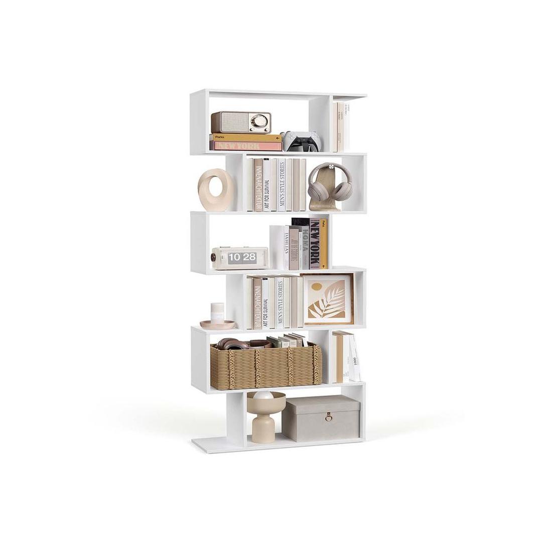 Vrijstaande Boekenkast met 6 Legplanken – Open Opbergkast voor Woonkamer, Kantoor of Slaapkamer