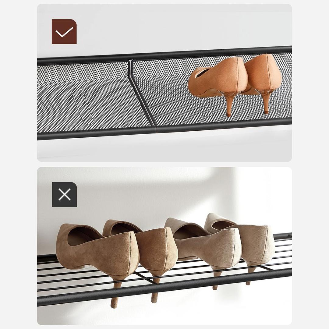 Industriële Schoenenkast met 5 Opbergniveaus – Open Schoenenrek voor Hal, Slaapkamer of Garderobe