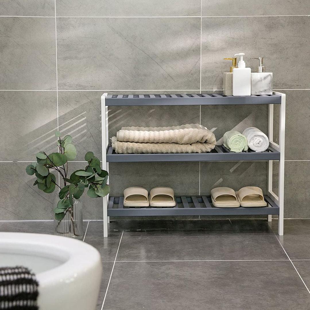 Bamboe Schoenenrek met 3 Niveaus – Vrijstaand Opbergrek voor Schoenen met Natuurlijke Uitstraling