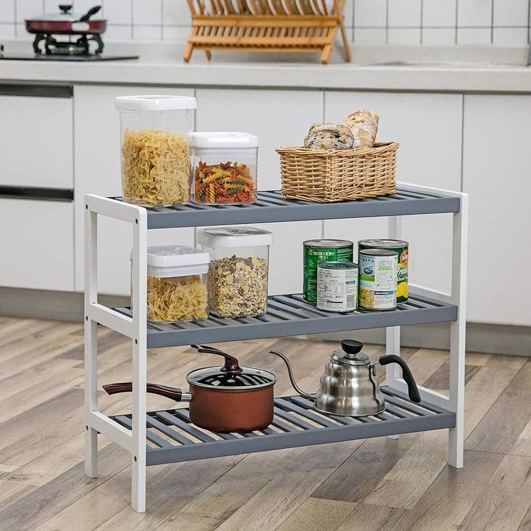 Bamboe Schoenenrek met 3 Niveaus – Vrijstaand Opbergrek voor Schoenen met Natuurlijke Uitstraling