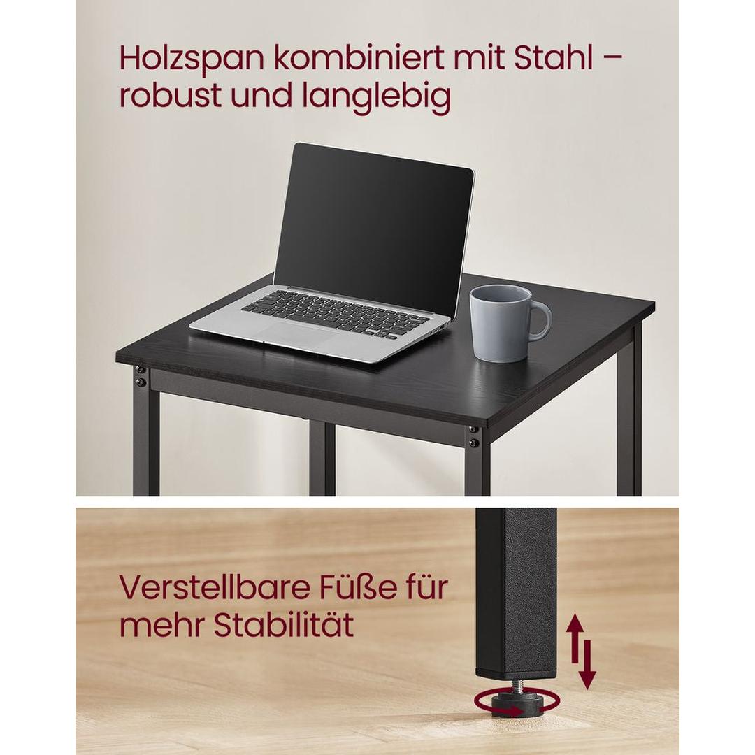 Bartafel met Stalen Frame – Vierkante Tafel in Industriële Stijl, 60 × 60 × 92 cm