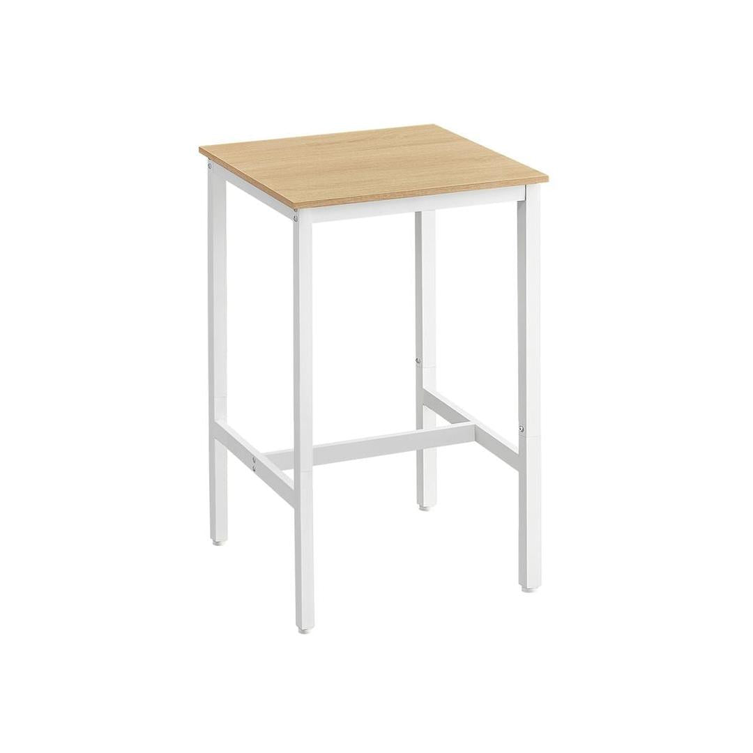 Bartafel met Stalen Frame – Vierkante Tafel in Industriële Stijl, 60 × 60 × 92 cm