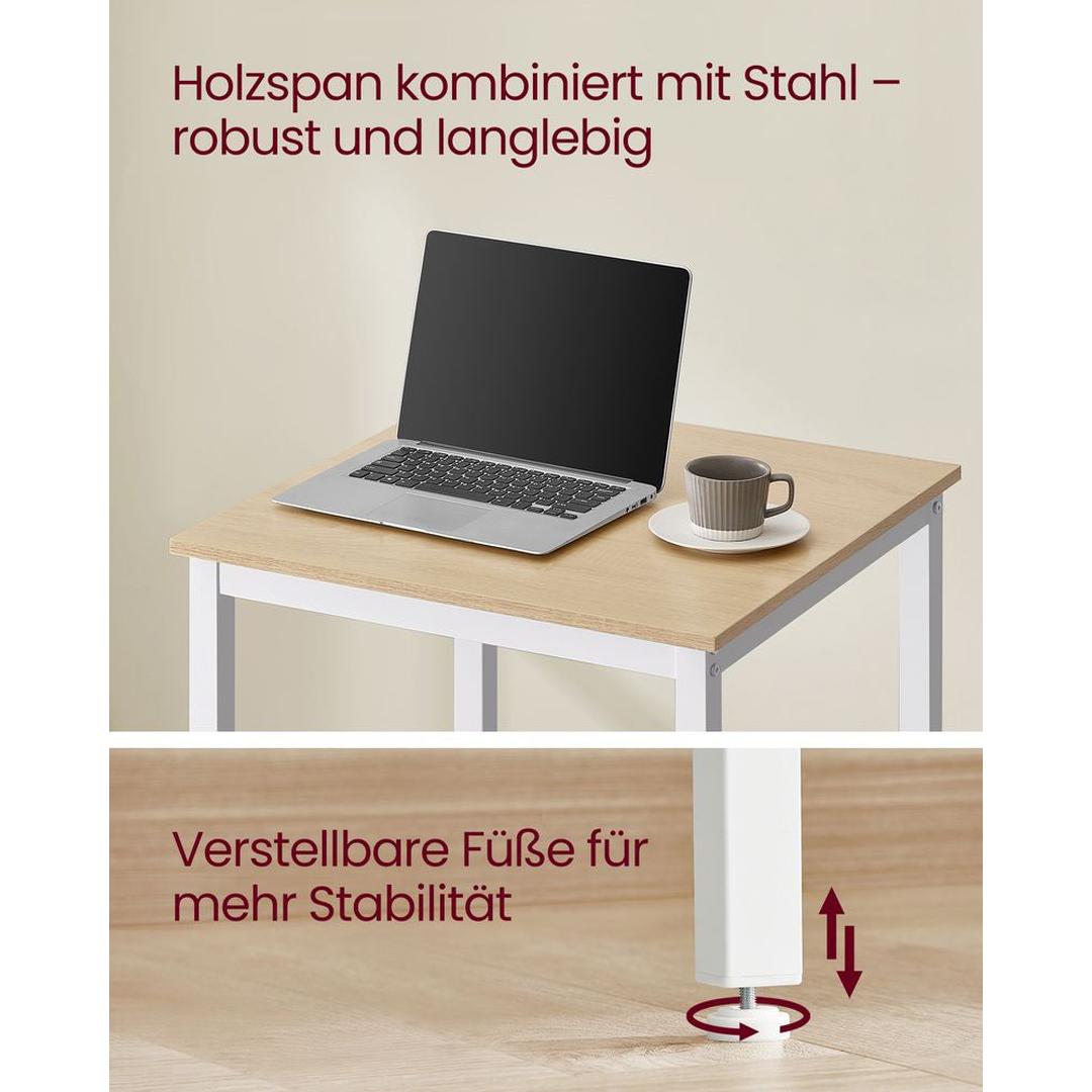 Bartafel met Stalen Frame – Vierkante Tafel in Industriële Stijl, 60 × 60 × 92 cm