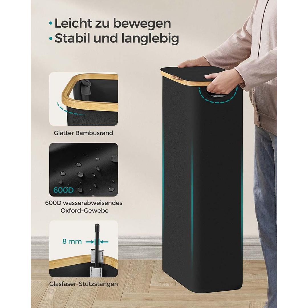 Waskorf met Deksel en Uitneembare Waszak – Verschillende Maten en Kleuren – Opbergmand voor Wasgoed