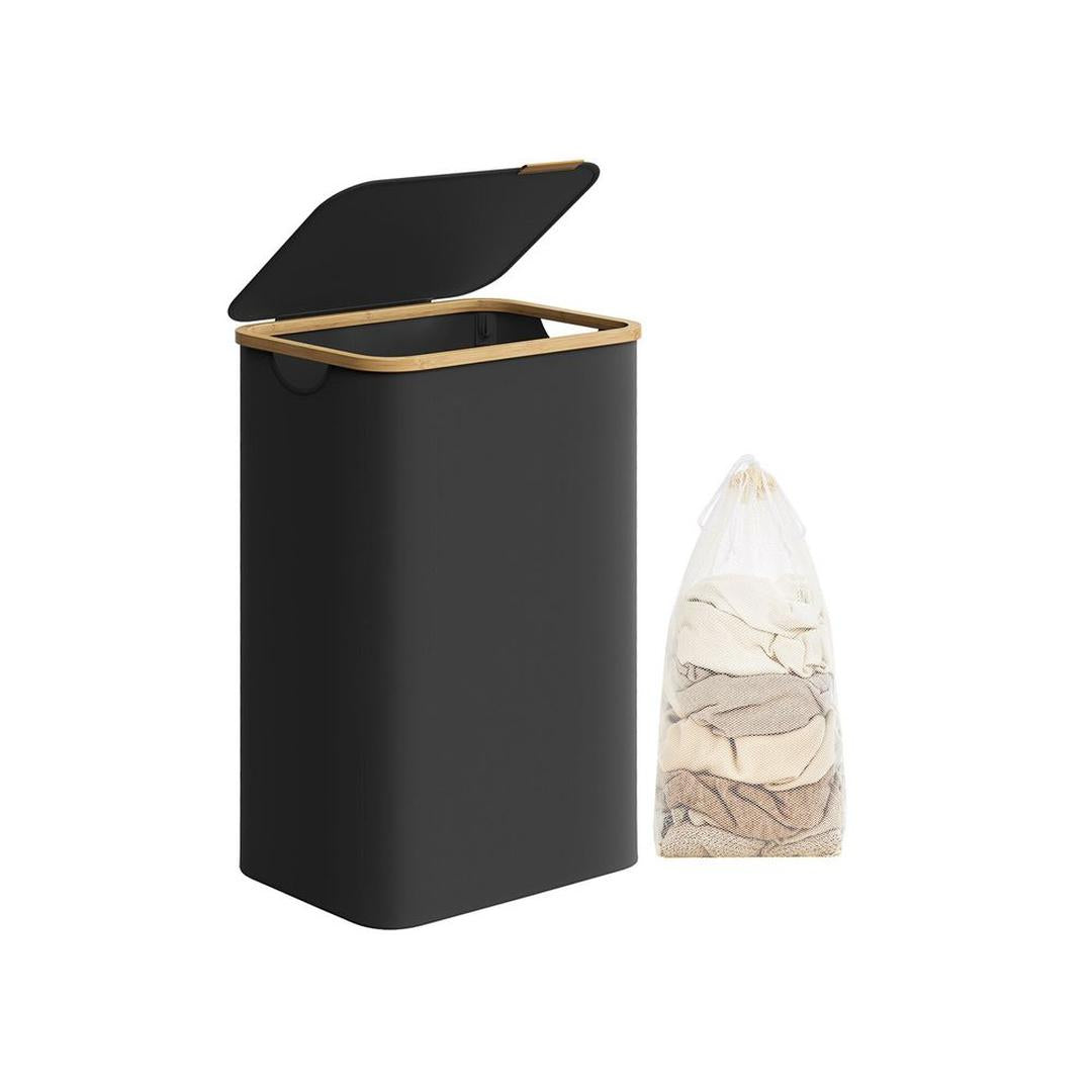 Waskorf met Deksel en Uitneembare Waszak – Verschillende Maten en Kleuren – Opbergmand voor Wasgoed