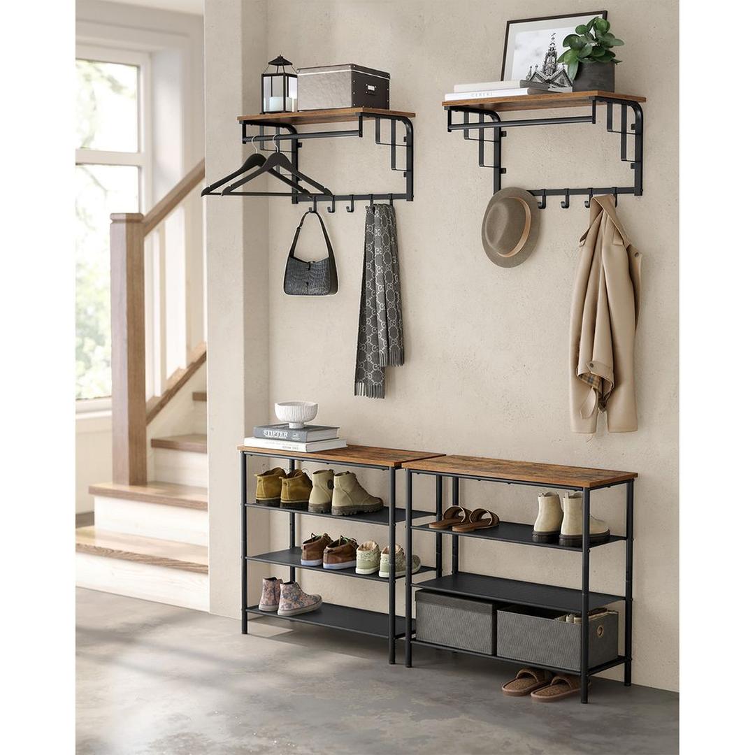 Wandkapstok in Industriële Stijl – Metalen Garderobe voor Hal of Entree