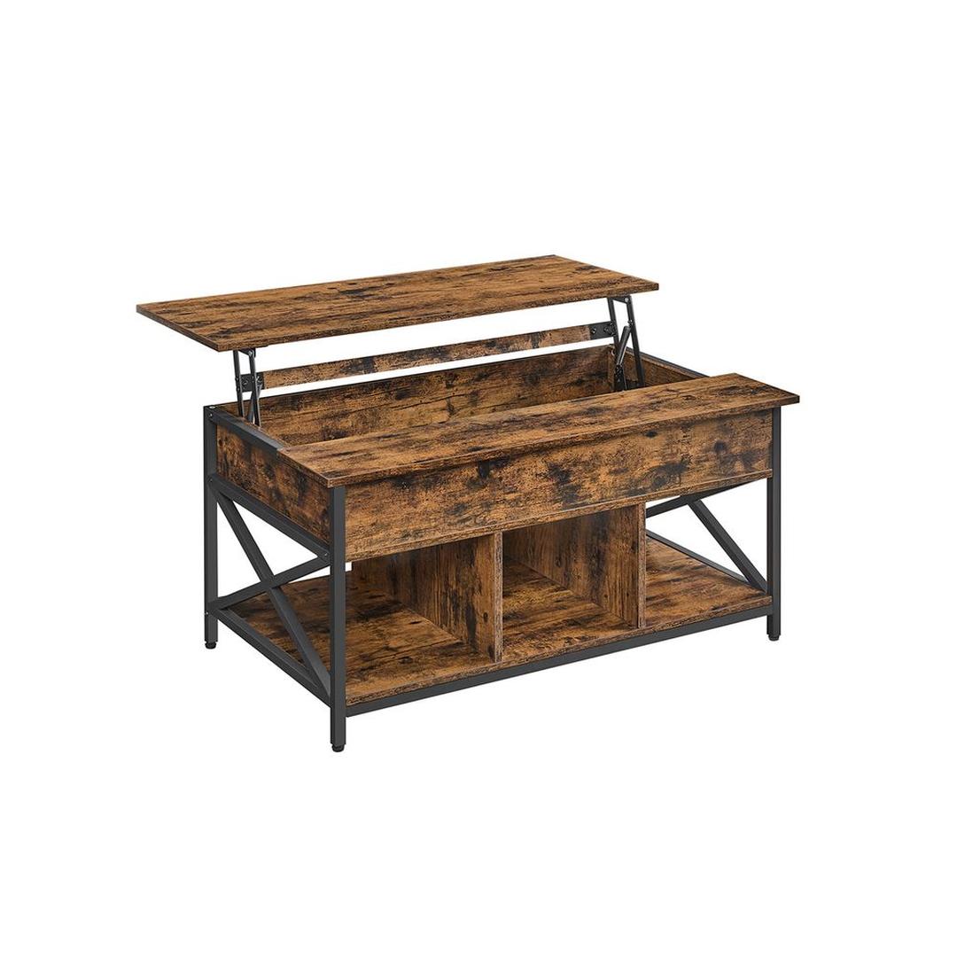 In Hoogte Verstelbare Salontafel 60 × 100 cm – Verstelbaar van 48 tot 62 cm – Praktische Tafel voor Woonkamer