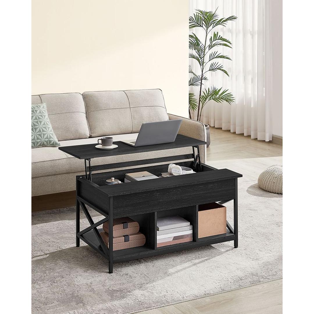 In Hoogte Verstelbare Salontafel 60 × 100 cm – Verstelbaar van 48 tot 62 cm – Praktische Tafel voor Woonkamer