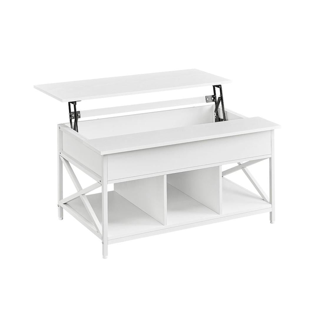 In Hoogte Verstelbare Salontafel 60 × 100 cm – Verstelbaar van 48 tot 62 cm – Praktische Tafel voor Woonkamer