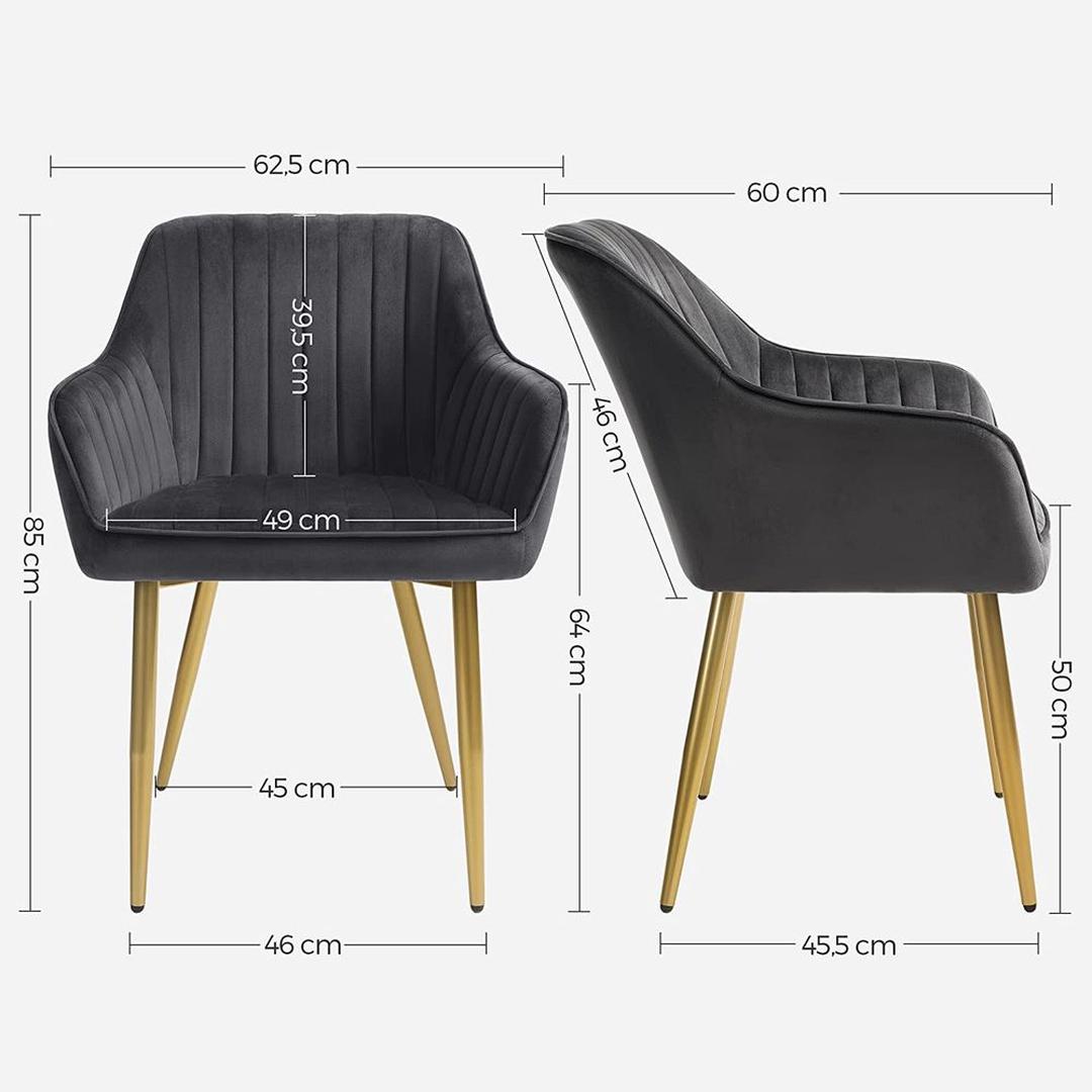 Suède Eetkamerstoel – Verkrijgbaar per 1 tot 6 Stuks – Comfortabele Stoel voor Eetkamer of Keuken